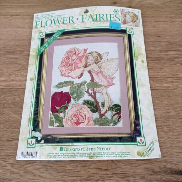 Cicely Mary Barker Flower VTG The Rose Fairy Cross Stitch Kit 5537 NEW SEALED - Picture 1 of 6